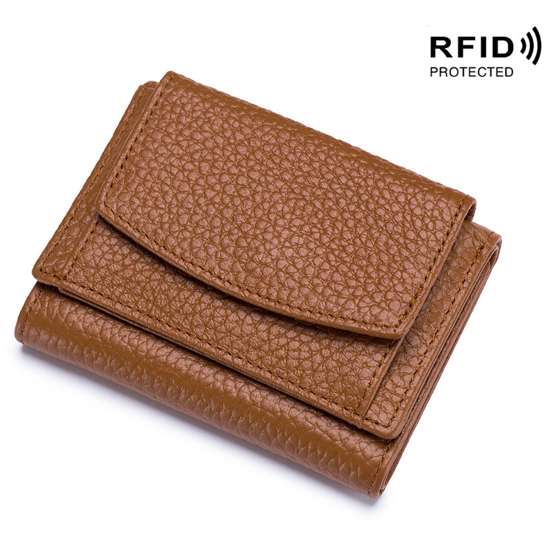 RFID Genuine Leather Women Wallet Coin Purse Brand Designer Female Leather Wallet Mini Women Purse Coin Pocket