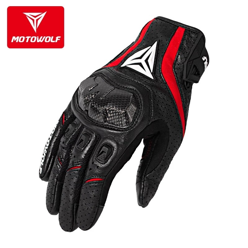 Motorcycle Gloves Fullfinger Motocross Bicycle Touch Screen Breathable Cycling Gloves Summer Men Sheep Leather Soft Motorbike Riding