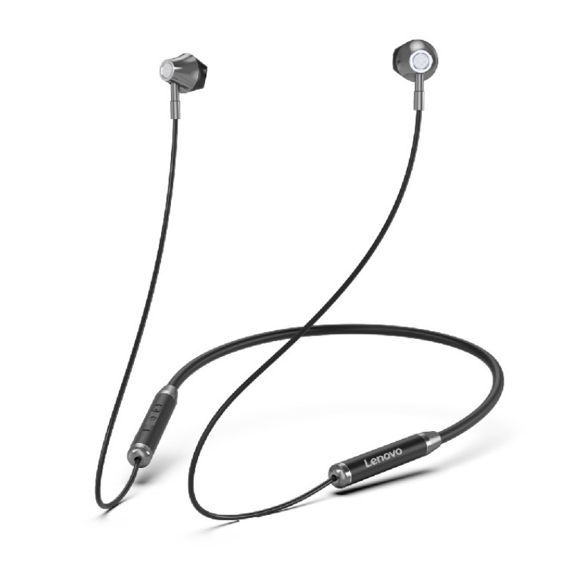 Lenovo HE06 Bluetooth Wireless Neckband | Bluetooth 5.0 Earphone With CVC Noise Cancelling Mic