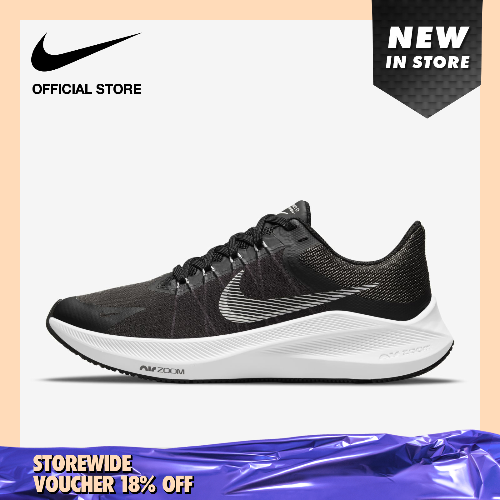 Nike Women's Winflo 8 Running Shoes - Black