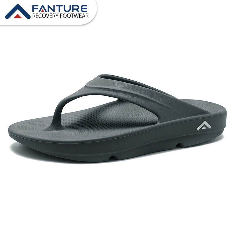 FANTURE Shock-absorption Thick Flip-flops with Soft Bottom Men's and Women's Indoor Outdoor Fashionable Casual Slippers for Flatfoot