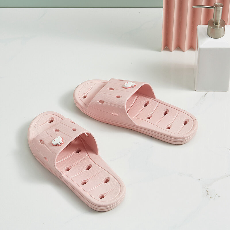 Mashimaro Bathroom Slippers Leaking Quick-Drying Slippers for Women Summer Indoor Non-Slip Deodorant Home Bath Slippers for Men