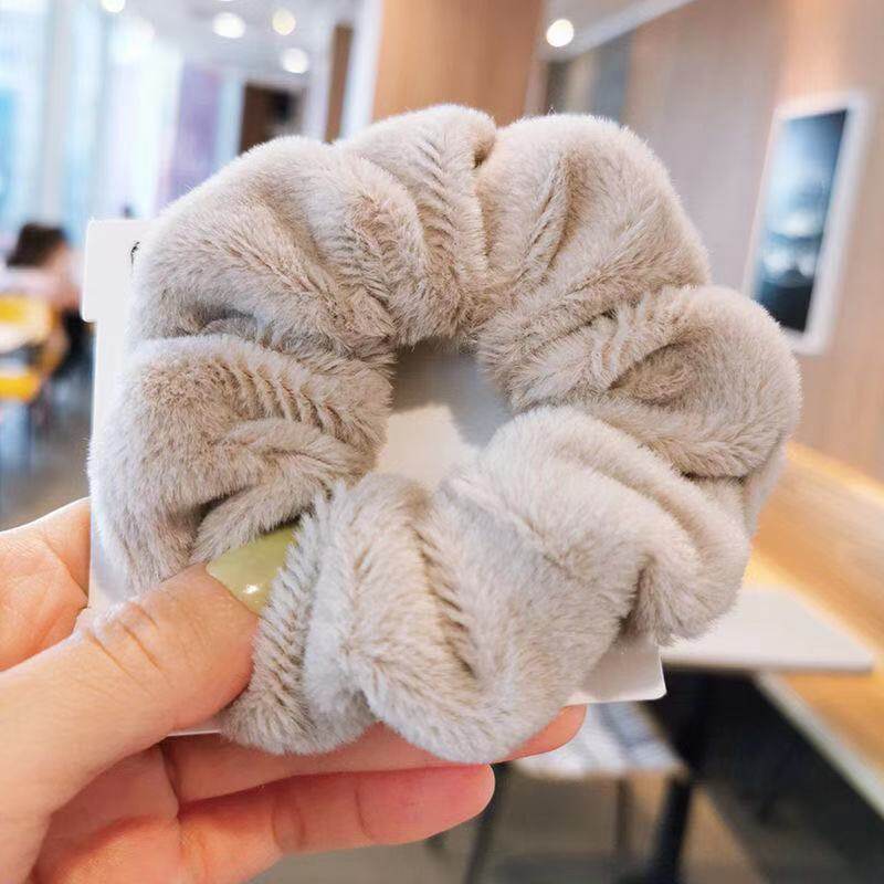 Lizida Ladies Fashion Fluffy Wool Soft Hair Band Hair Accessories Ladies Hair Band Hair Tie Ponytail Hair Clip Rope Sweet Hair Band