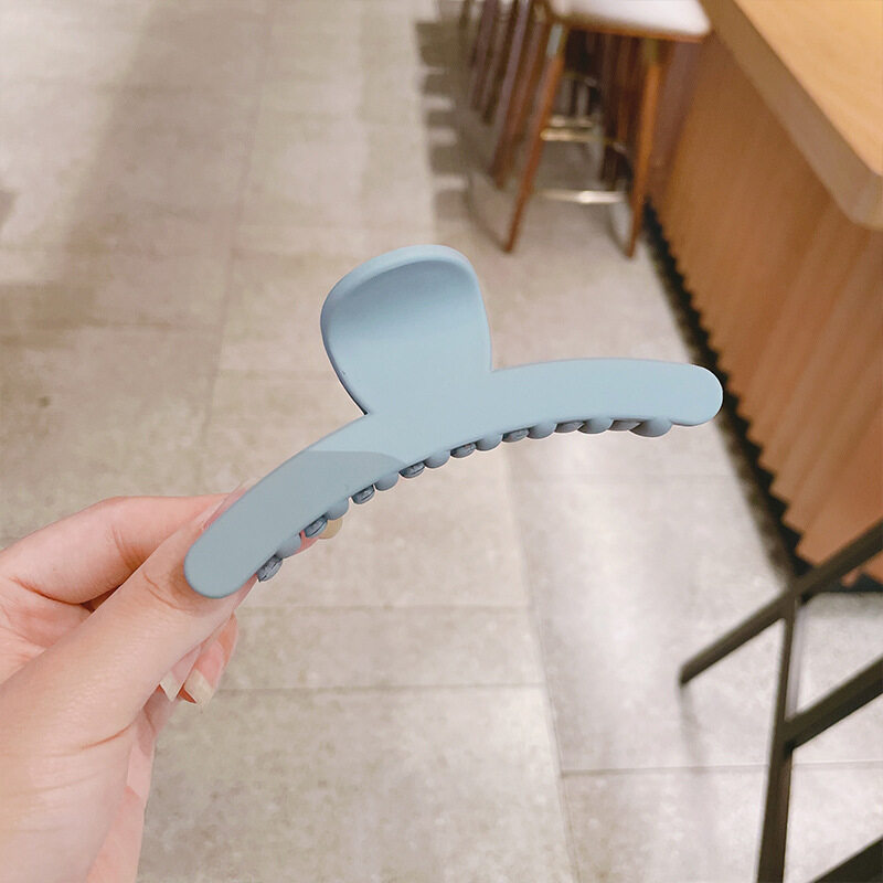 Matte Cream Hair Claws for Women Solid Color Simple Big Hairpins for Girls Korean Style Headwear