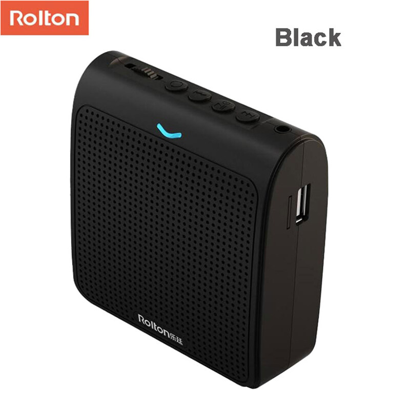 Rolton Portable Microphone Loud Speaker Mini Voice Amplifier With USB TF Card FM Radio For Teacher Tour Guide Promotion K100